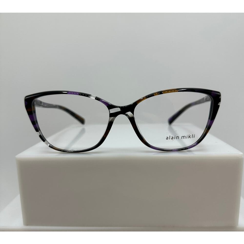 Alain Mikli A03082 012 Purple Stained Glass Womens Butterfly Frames 54-15-140